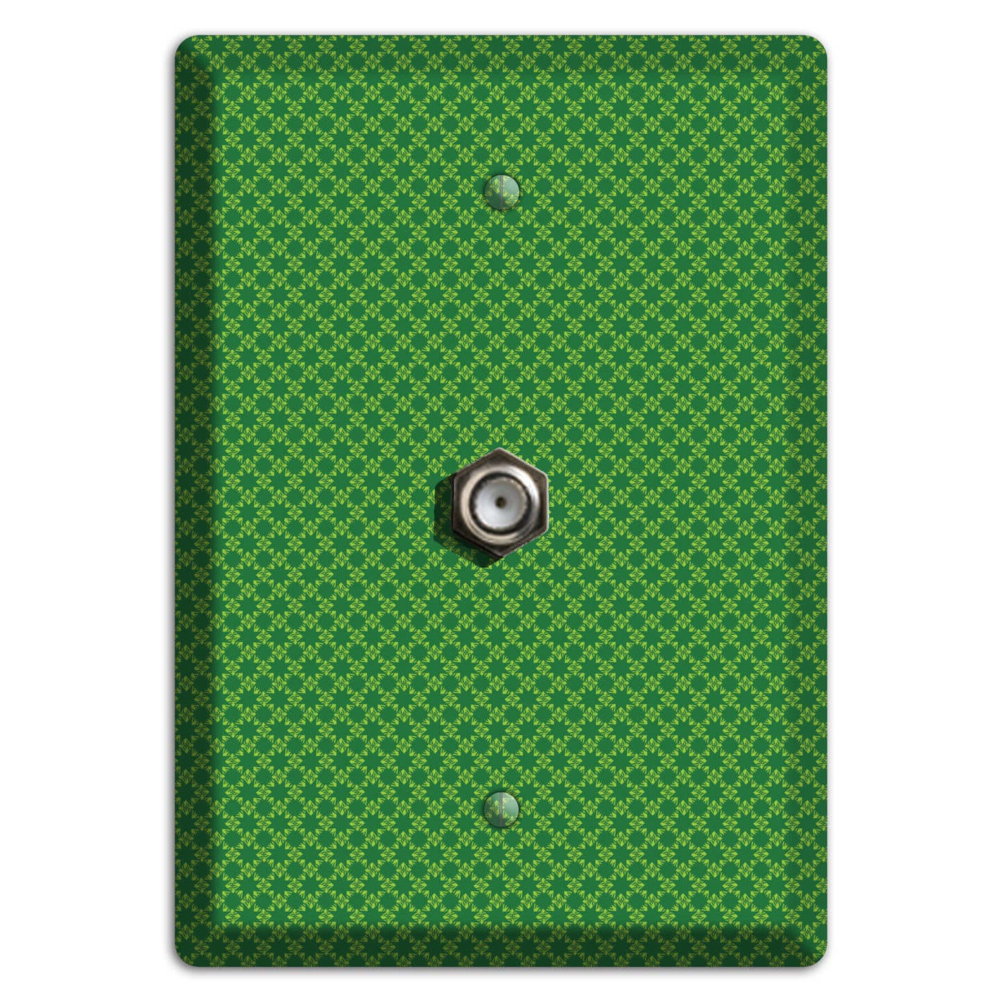 Multi Green Tiny Checked Foulard Cable Wallplate