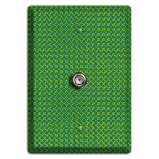 Multi Green Tiny Checked Foulard Cable Wallplate