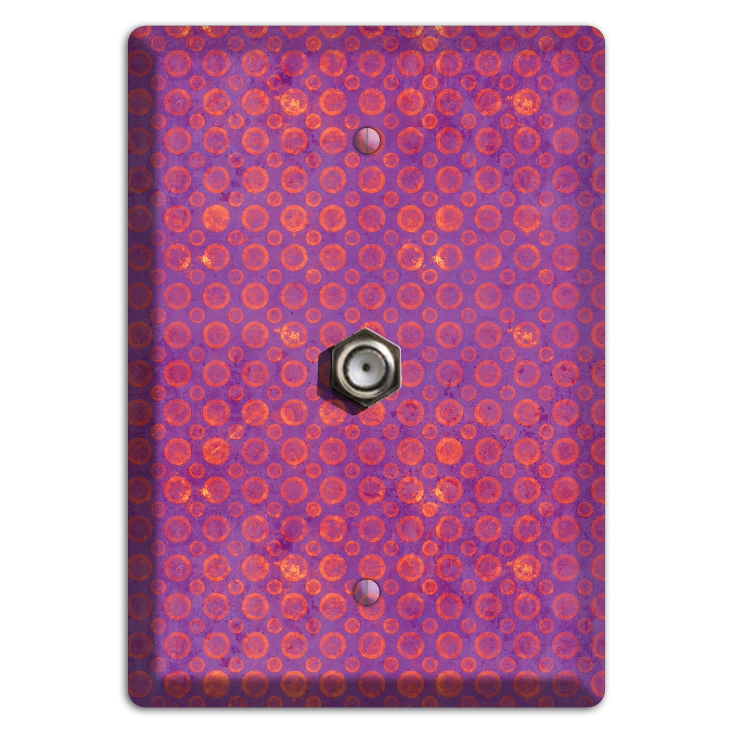 Purple and Pink Circles Cable Wallplate
