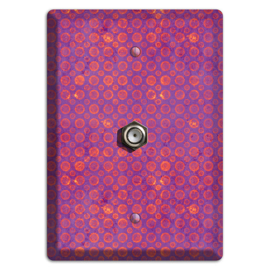 Purple and Pink Circles Cable Wallplate