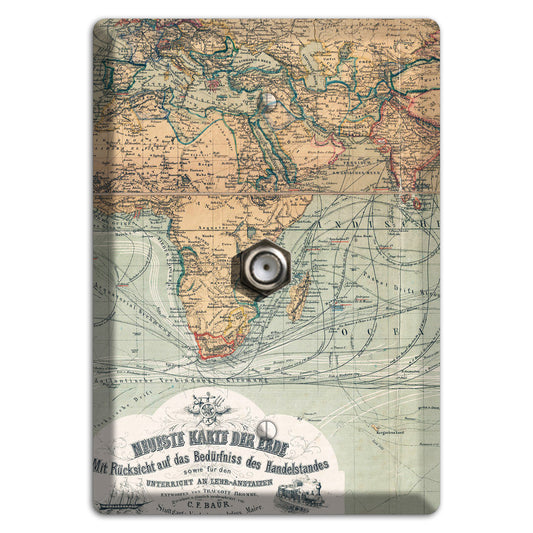 Map of Africa Cable Wallplate