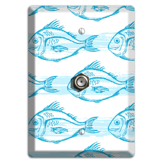 Blue Fish Cable Wallplate