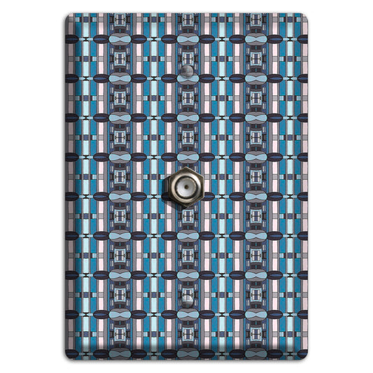 Blue and Grey Tapestry Cable Wallplate