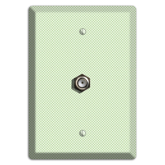 Light Green Tiny Geometric Cable Wallplate