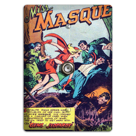Miss Masque Vintage Comics Cable Wallplate