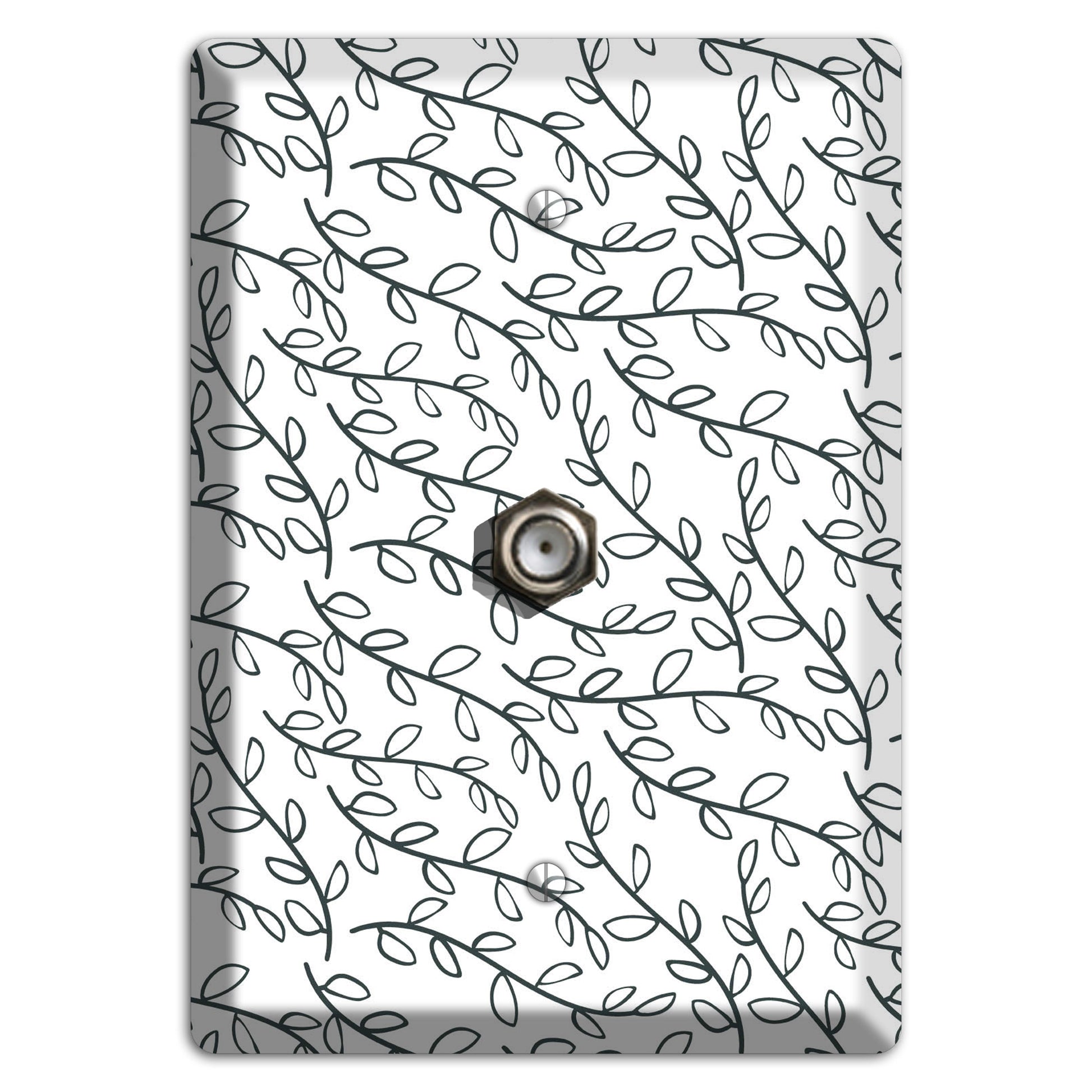Leaves Style O Cable Wallplate