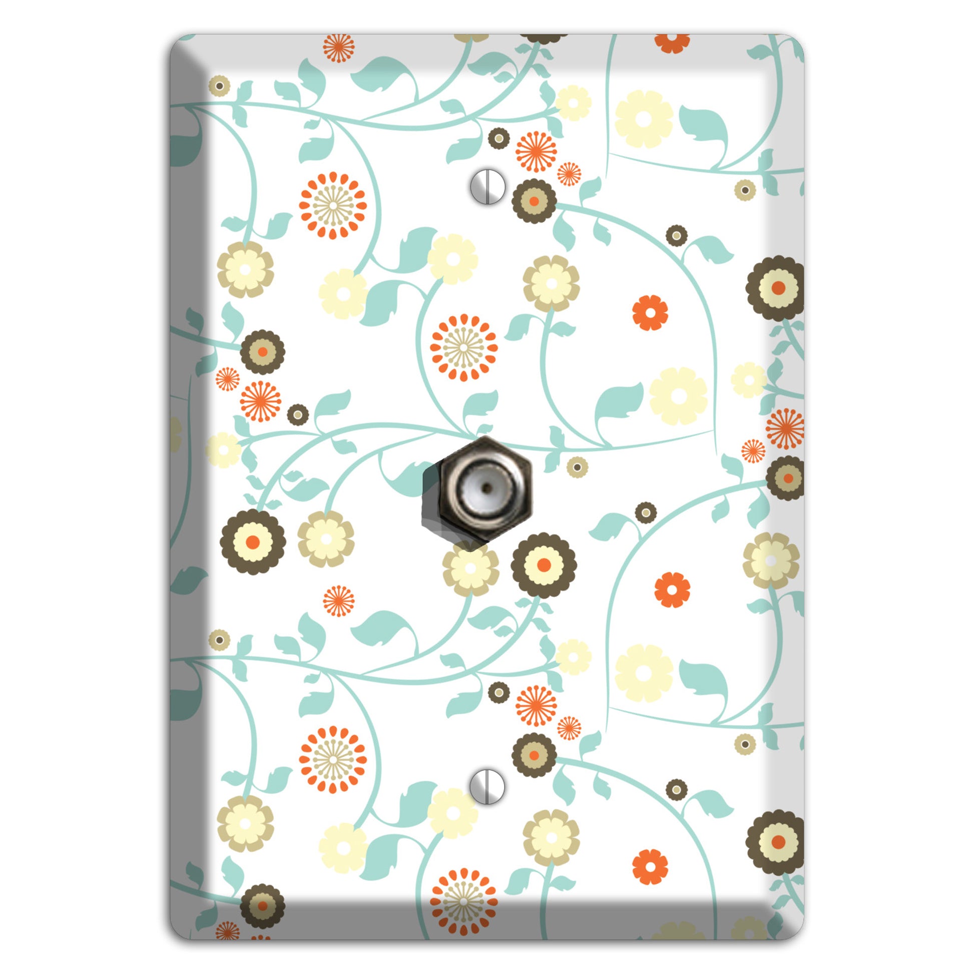 Cute Flowers Cable Wallplate