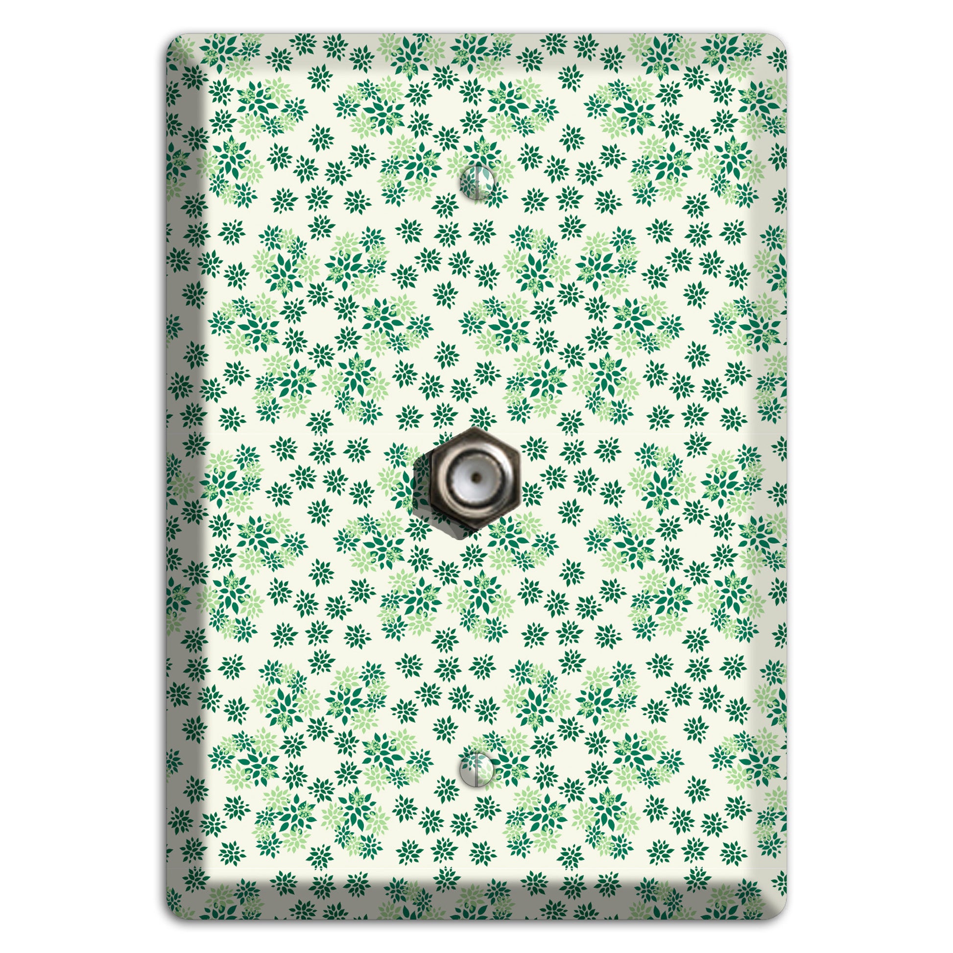 Multi Green Calico Cable Wallplate