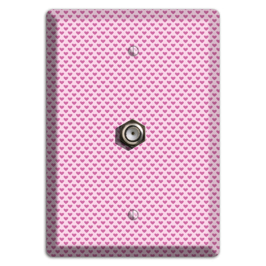 Pink Hearts Cable Wallplate