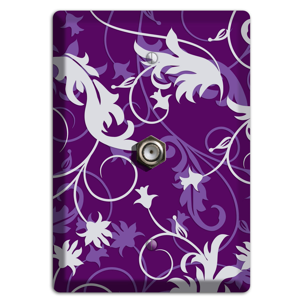Purple Victorian Cable Wallplate
