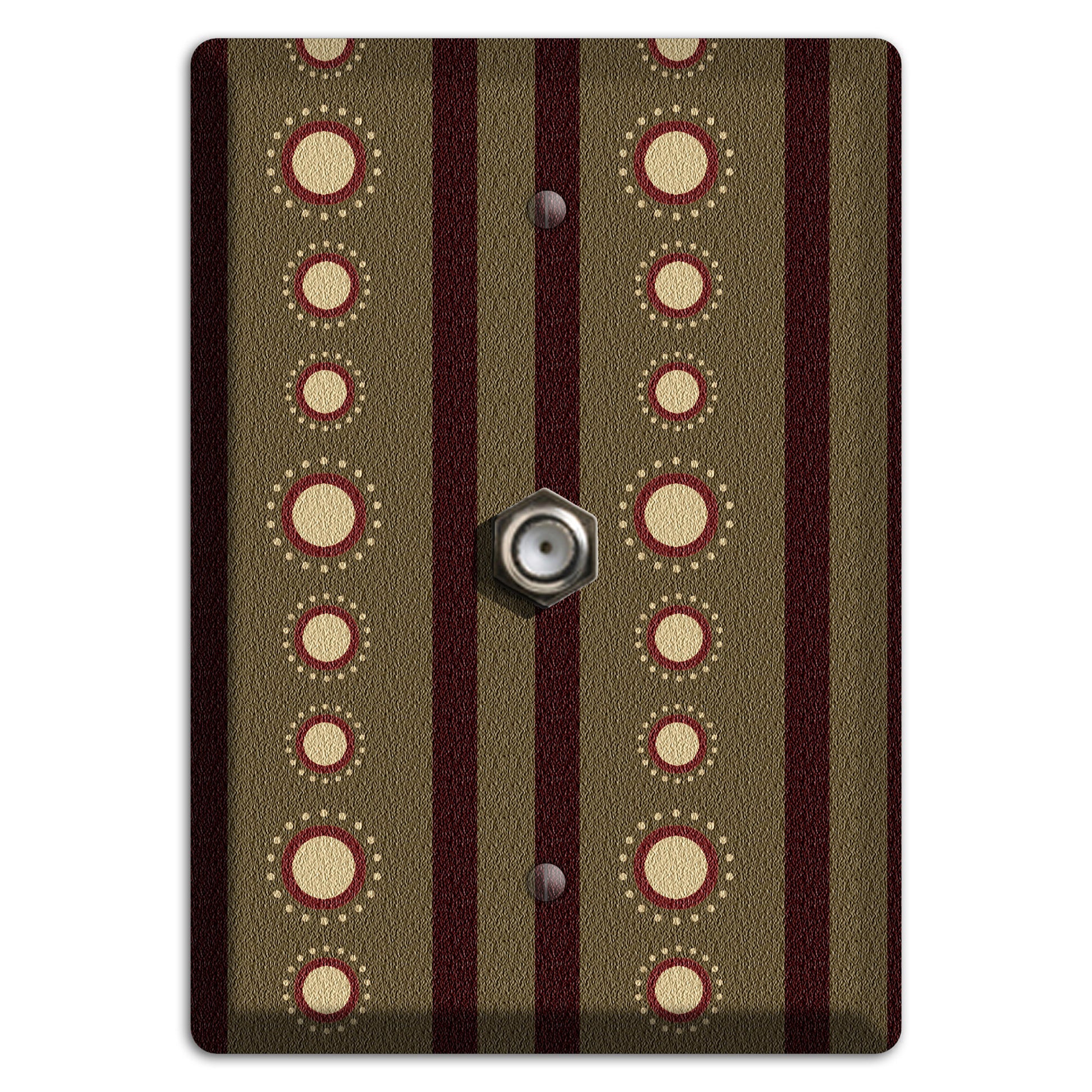 Multi Brown Suzani Cable Wallplate