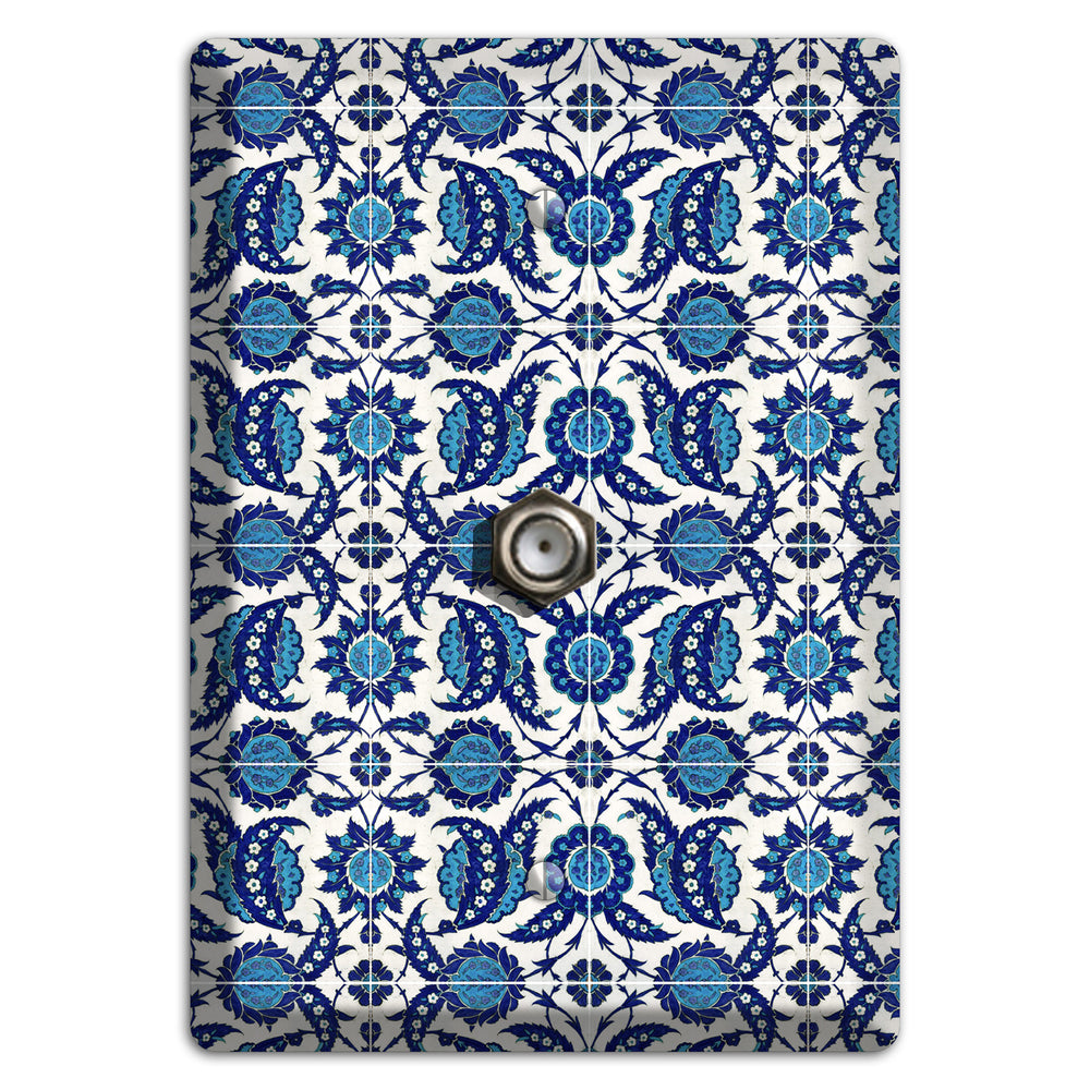 Ornate Paisley Tile Cable Wallplate
