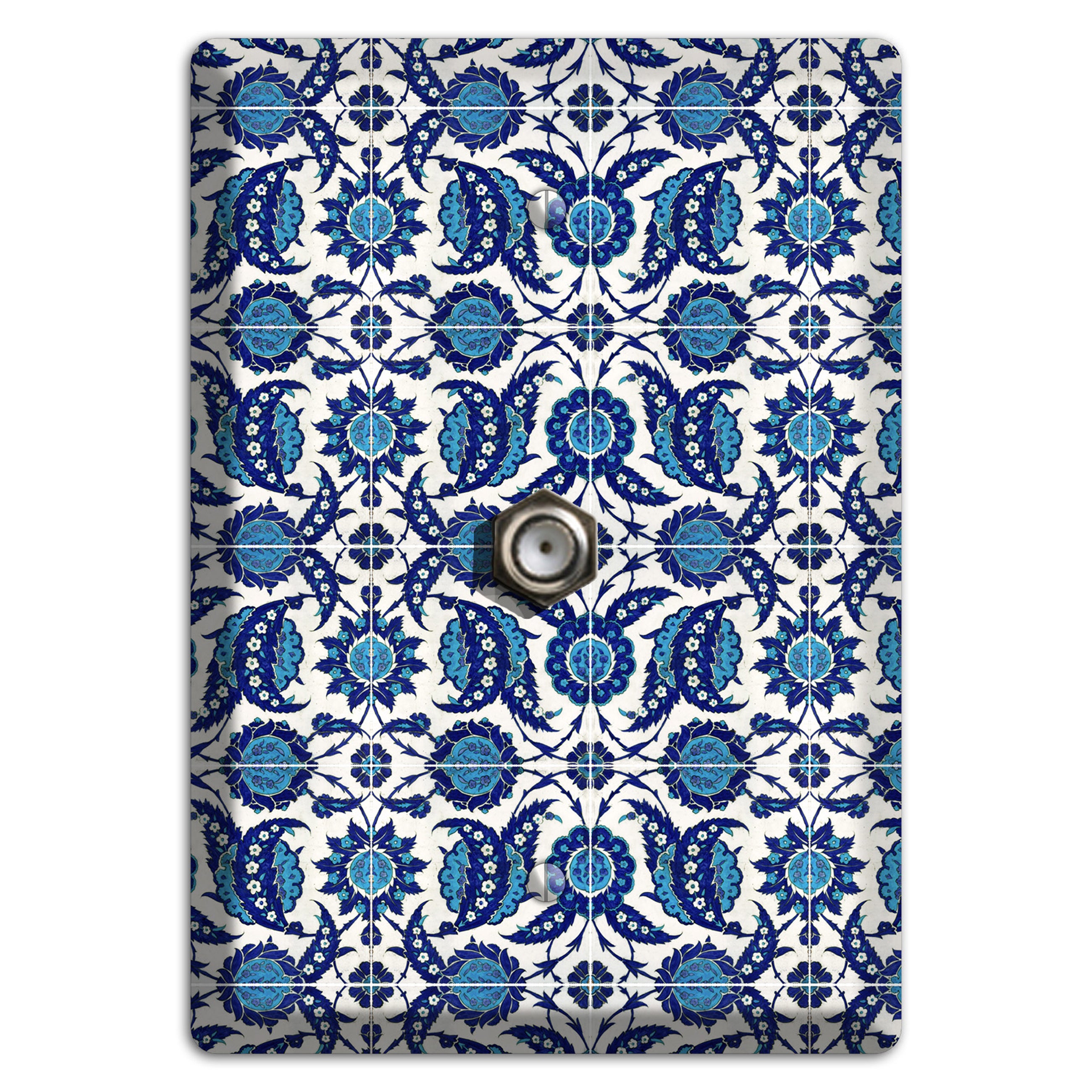 Ornate Paisley Tile Cable Wallplate