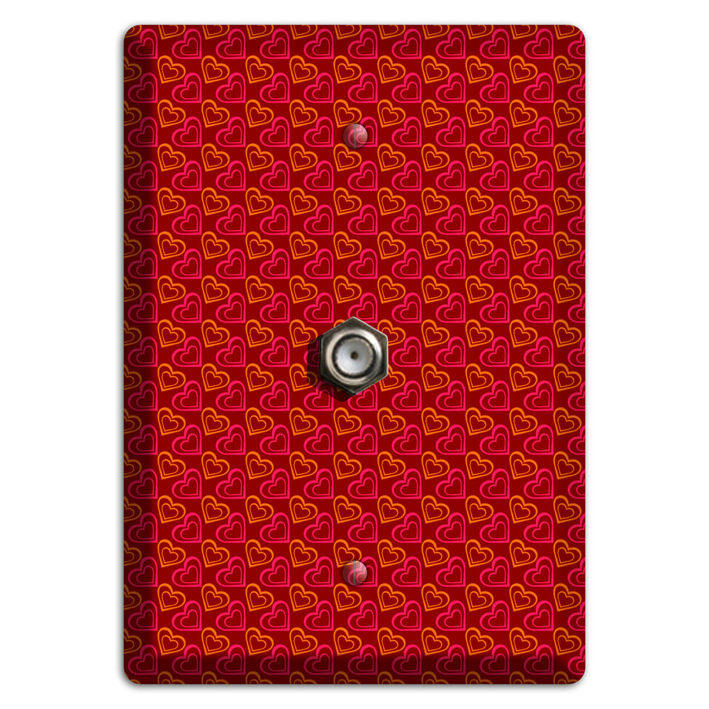 Red and Orange Hearts Cable Wallplate