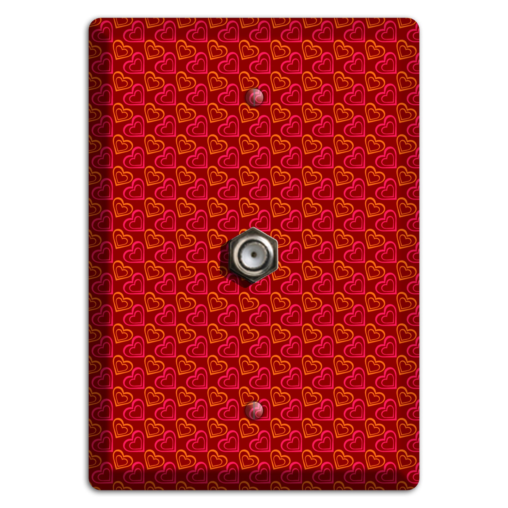 Red and Orange Hearts Cable Wallplate