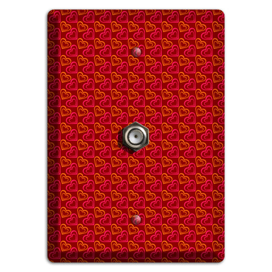 Red and Orange Hearts Cable Wallplate