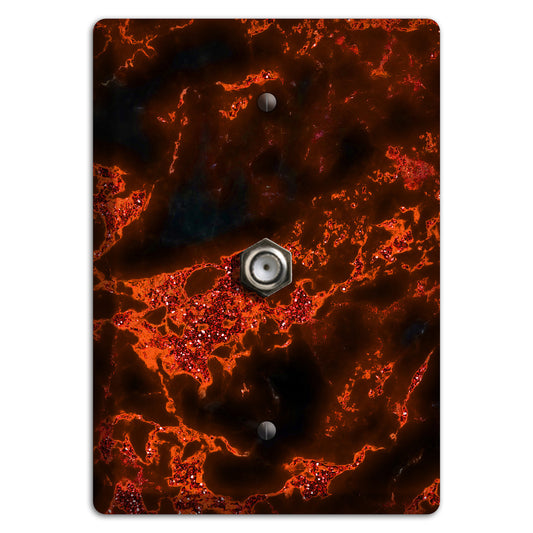 Black and Red Marble Cable Wallplate