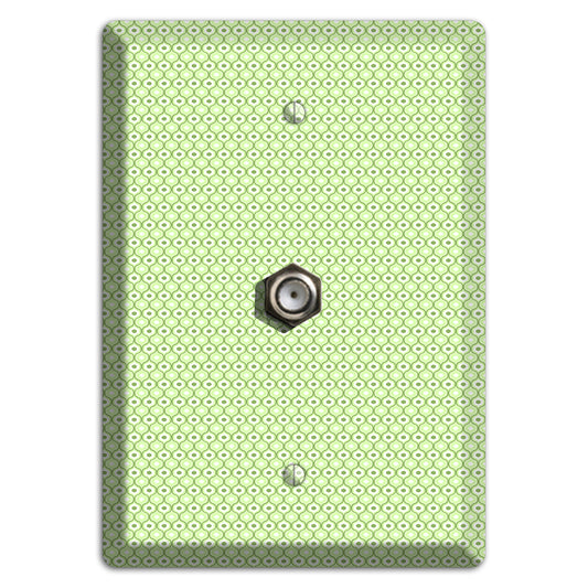 Multi Green Tiny Double Scallop Cable Wallplate