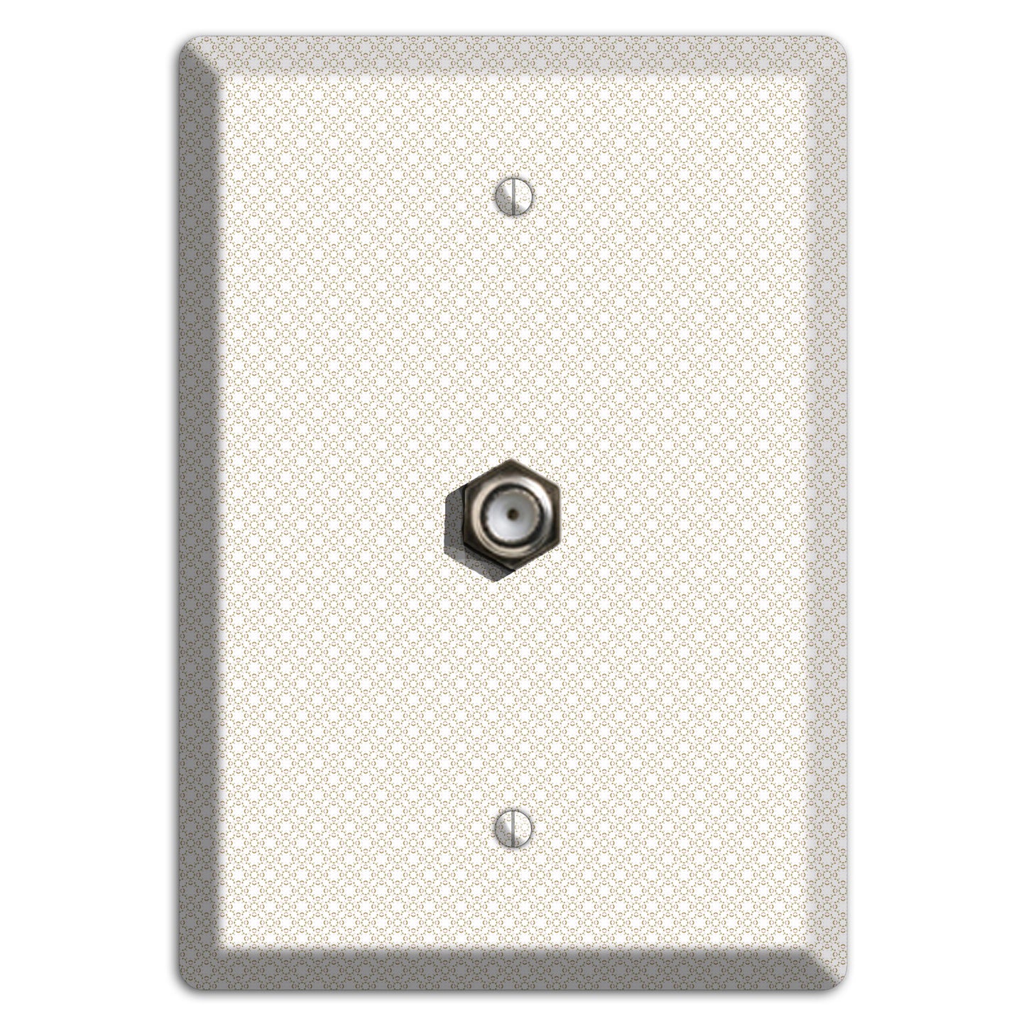 Off White Geometric Cable Wallplate