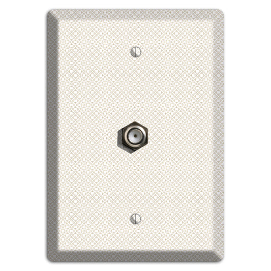 Off White Geometric Cable Wallplate