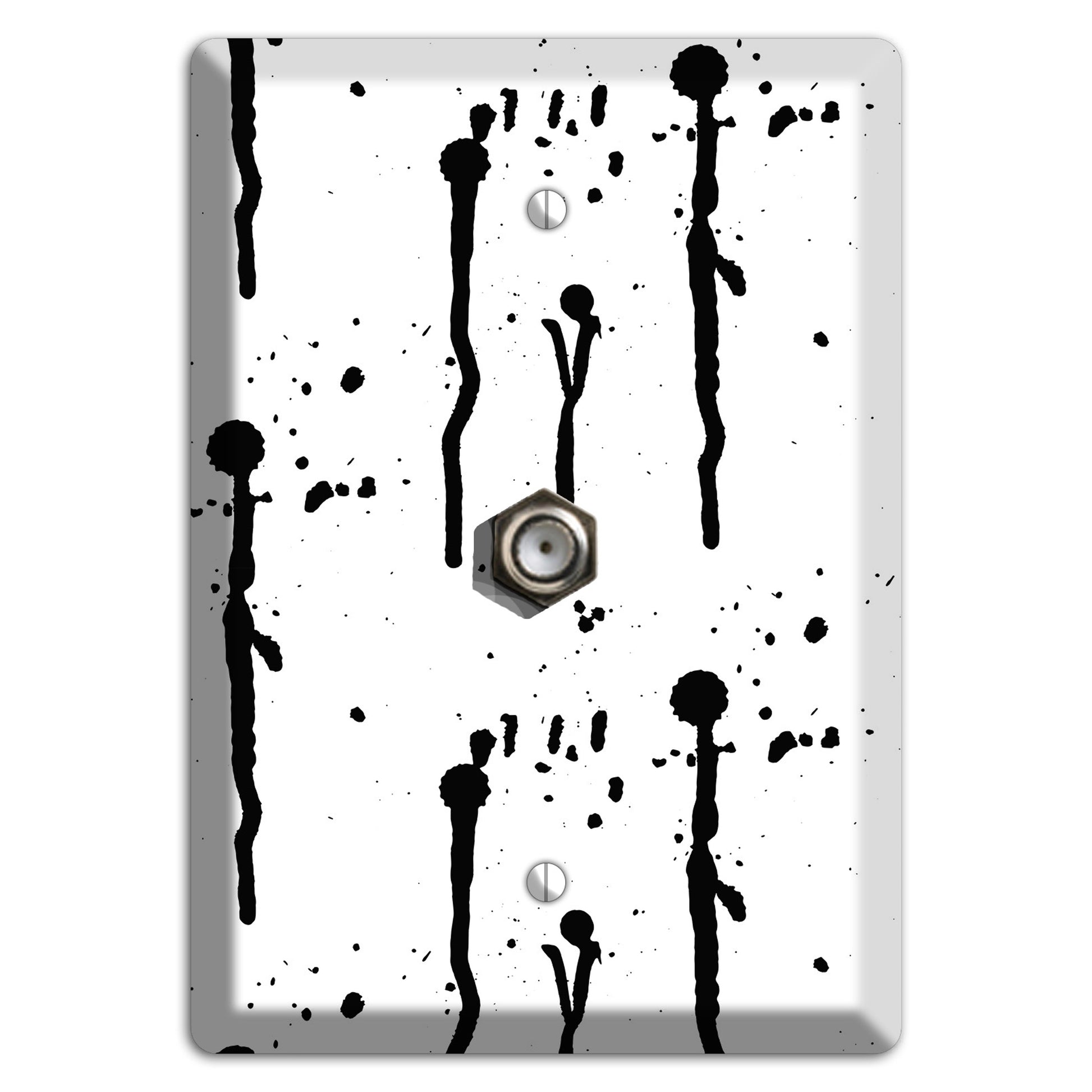 Ink Drips 5 Cable Wallplate