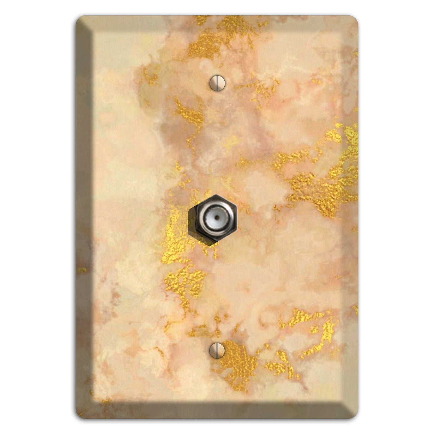 Old Gold Marble Cable Wallplate