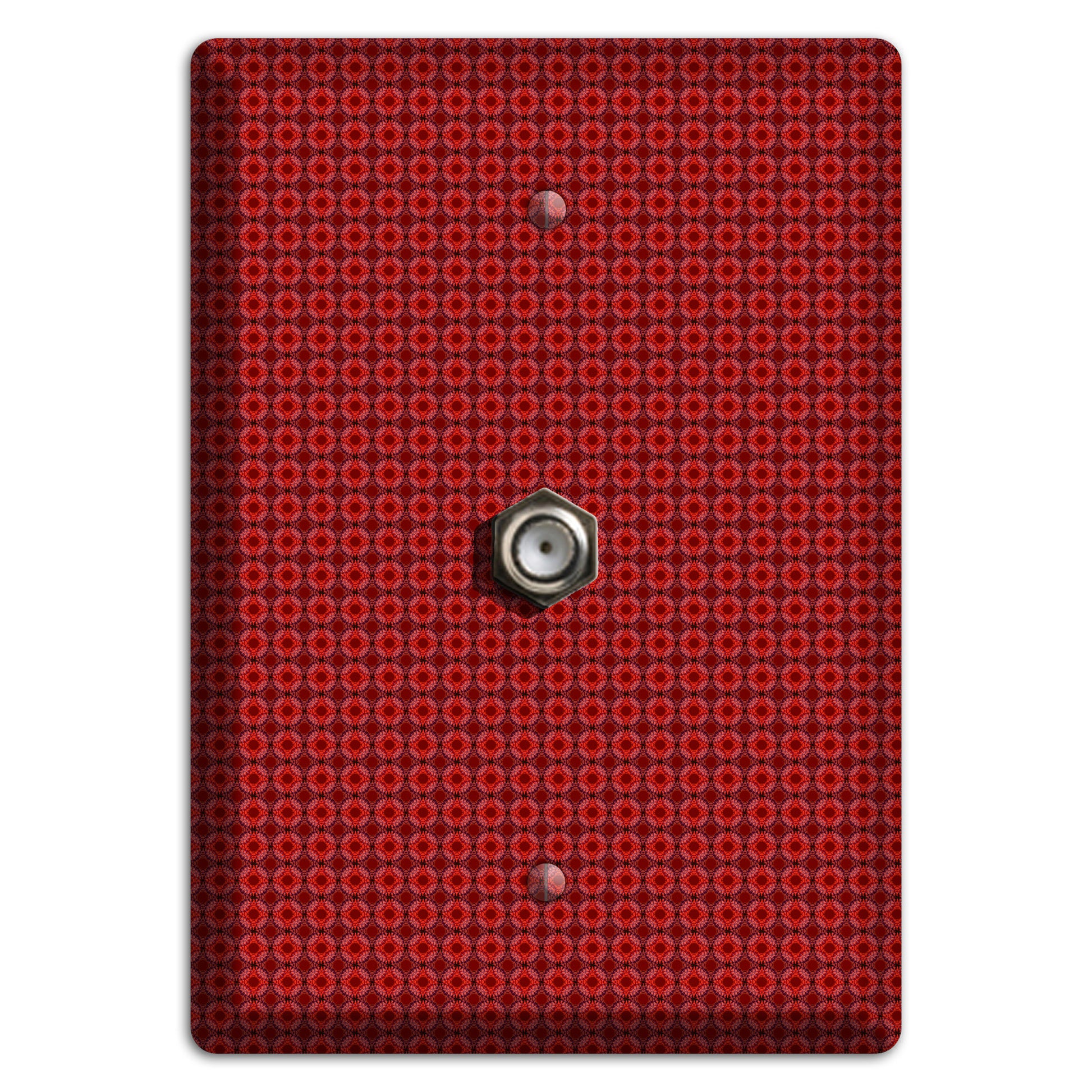 Multi Red Tiled Foulard Cable Wallplate