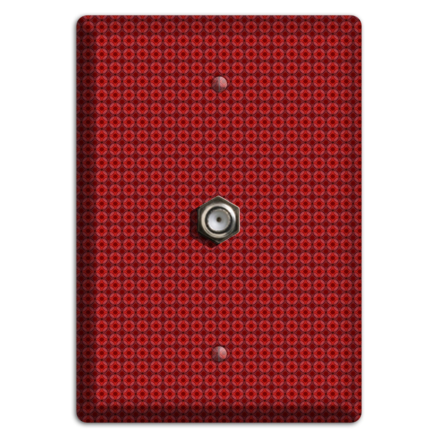 Multi Red Tiled Foulard Cable Wallplate