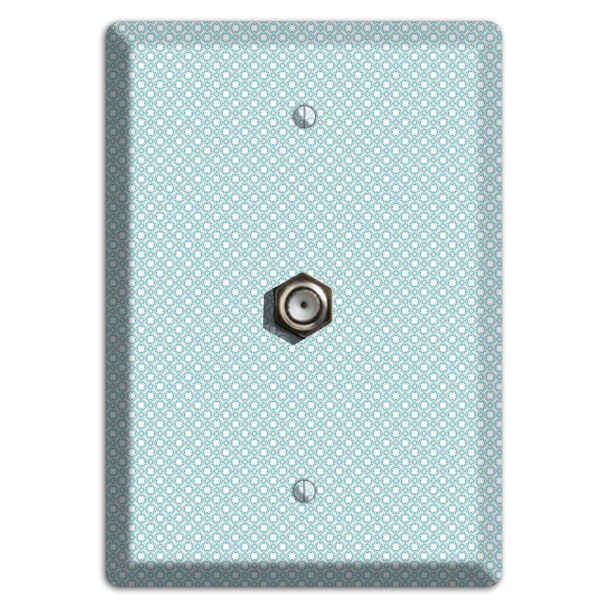 Light Blue Geometric Cable Wallplate