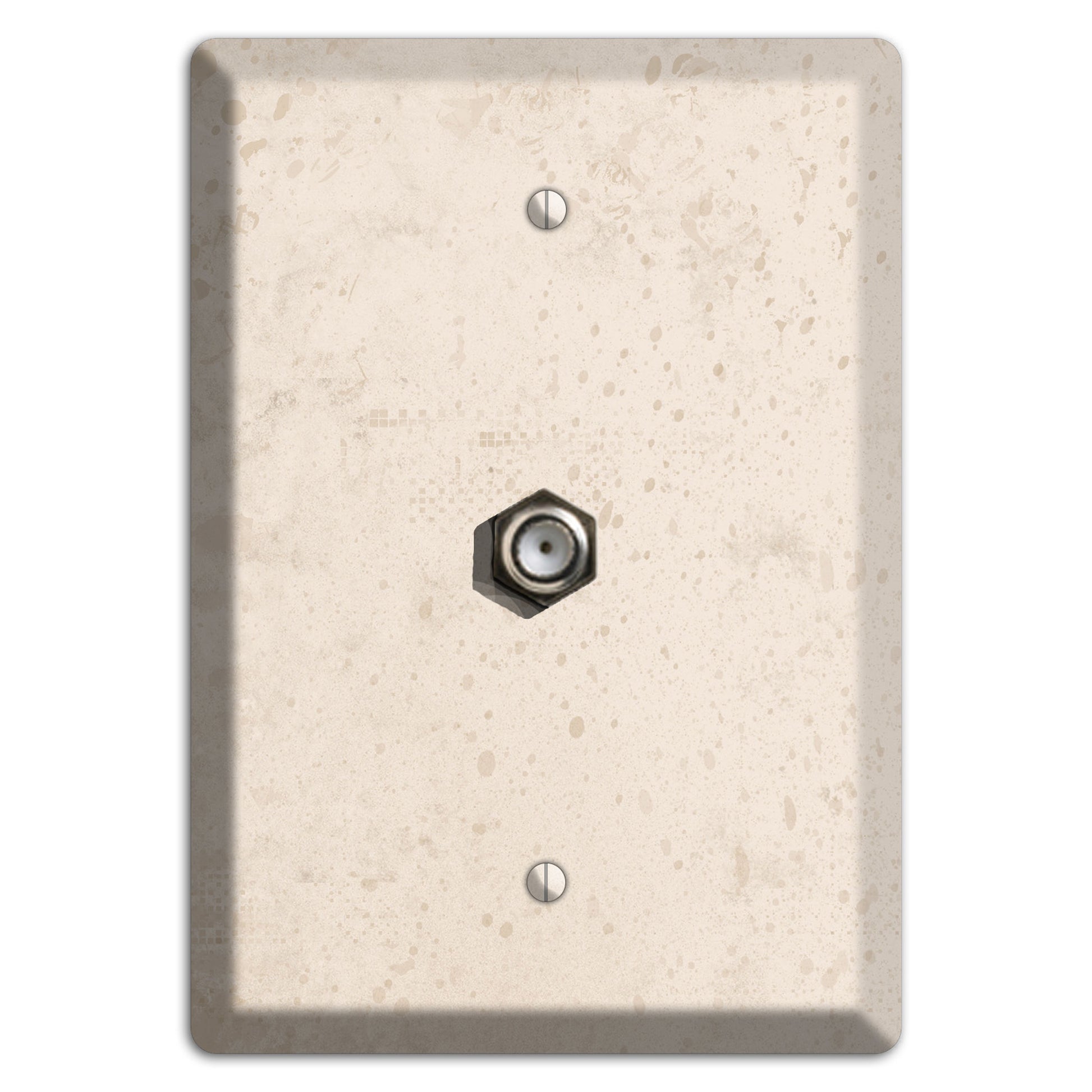 Bone Neutral Texture Cable Wallplate