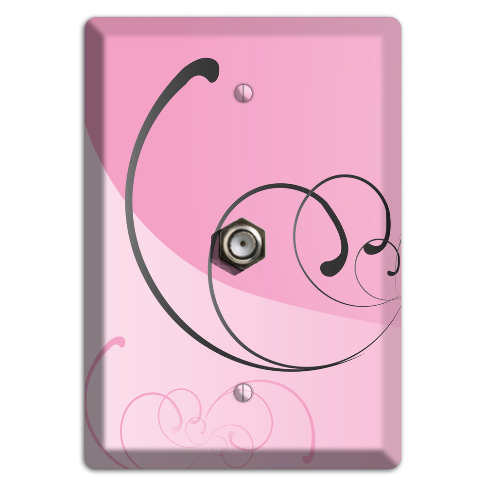 Pink Swoop Cable Wallplate