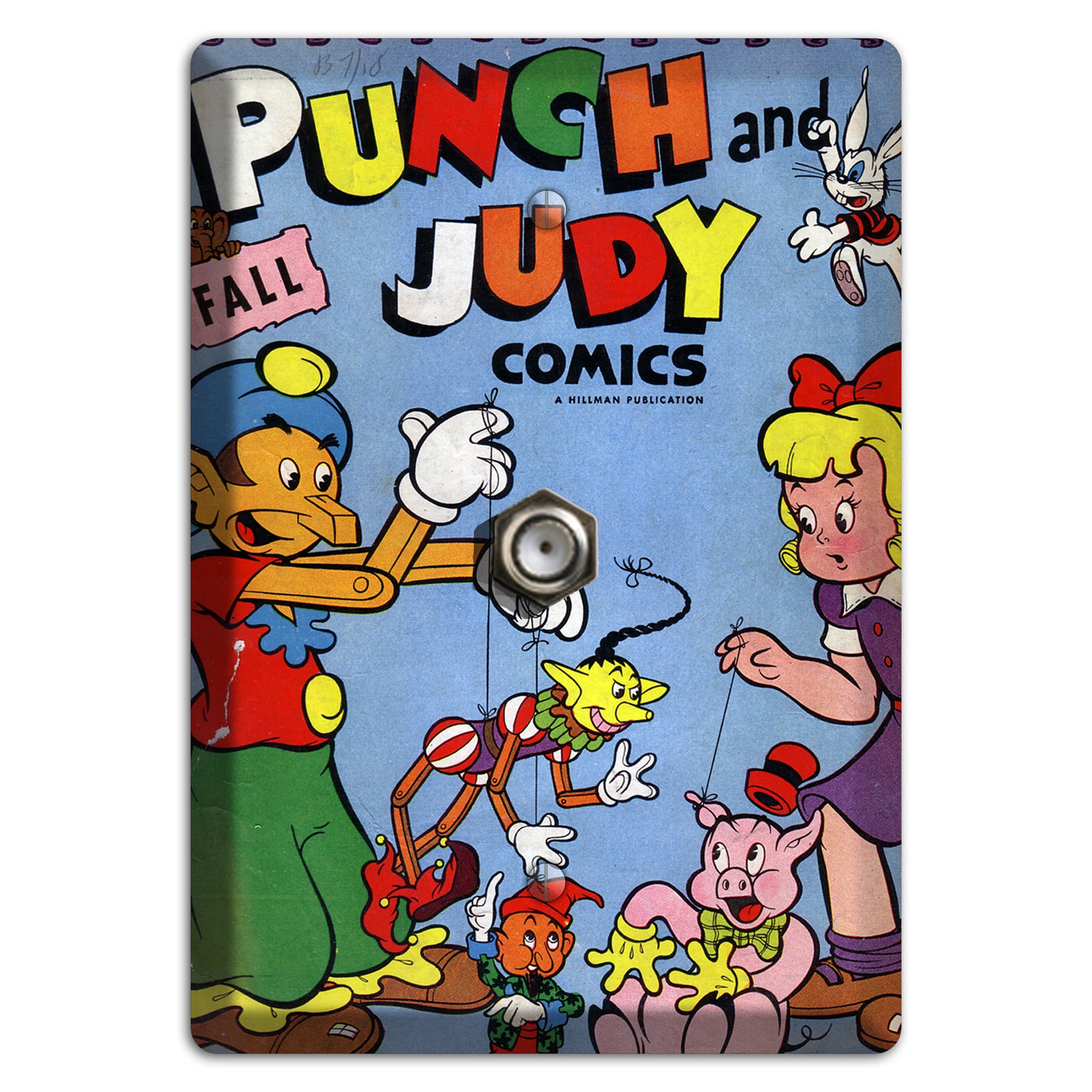 Punch and Judy Vintage Comics Cable Wallplate