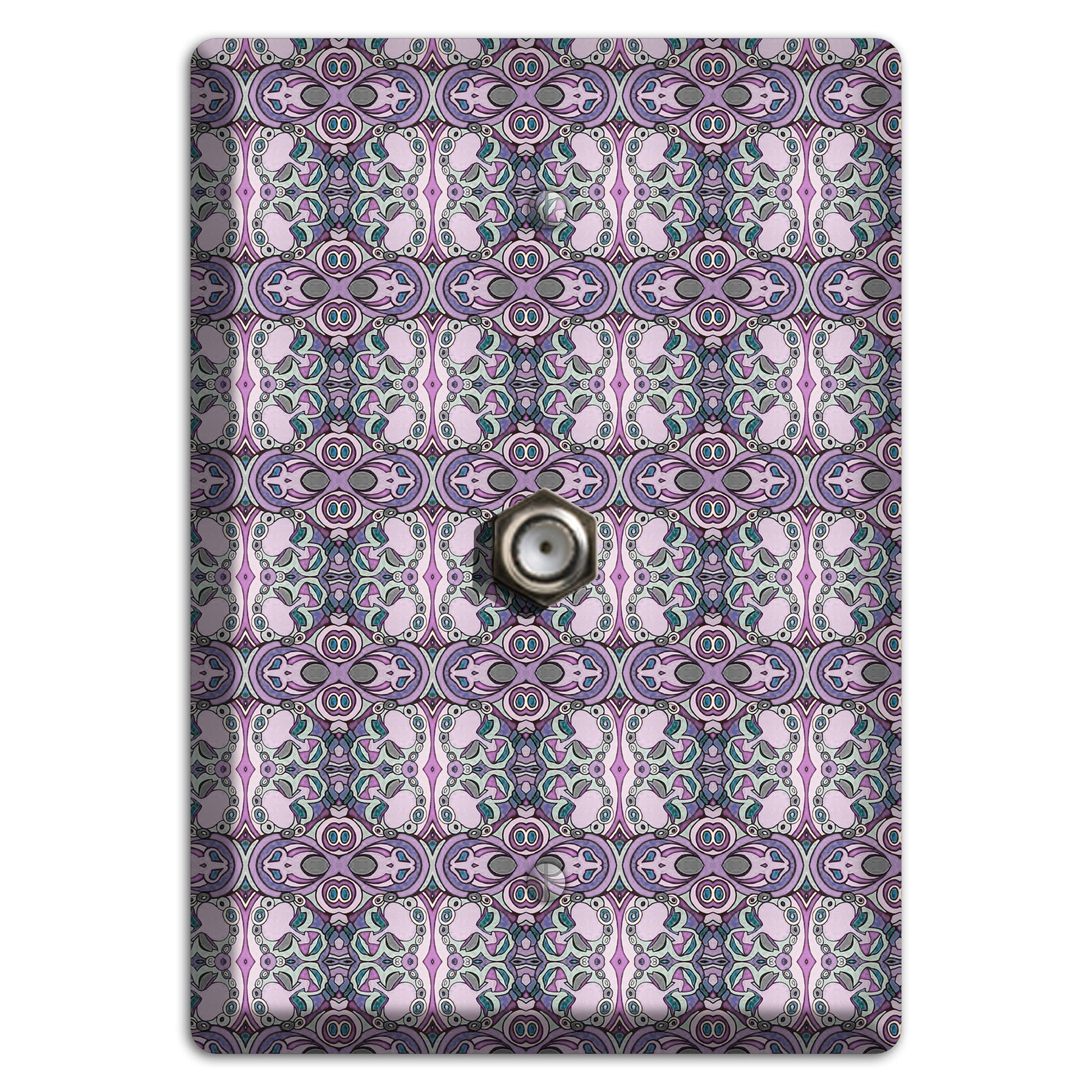 Pink Purple Sage Tapestry Cable Wallplate