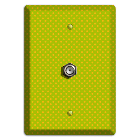 Multi Lime Tiny Polka Dots Cable Wallplate