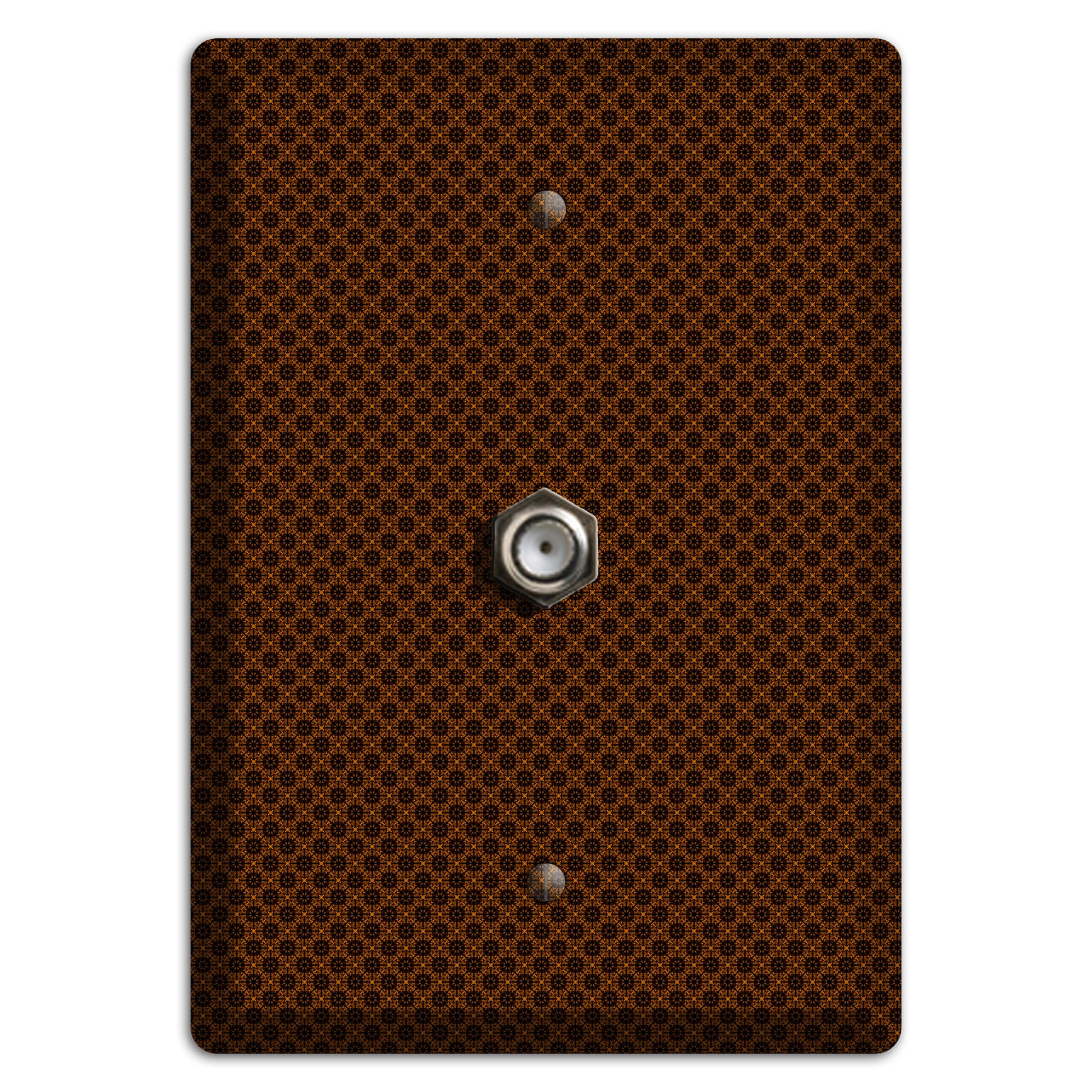 Brown Geometric Cable Wallplate