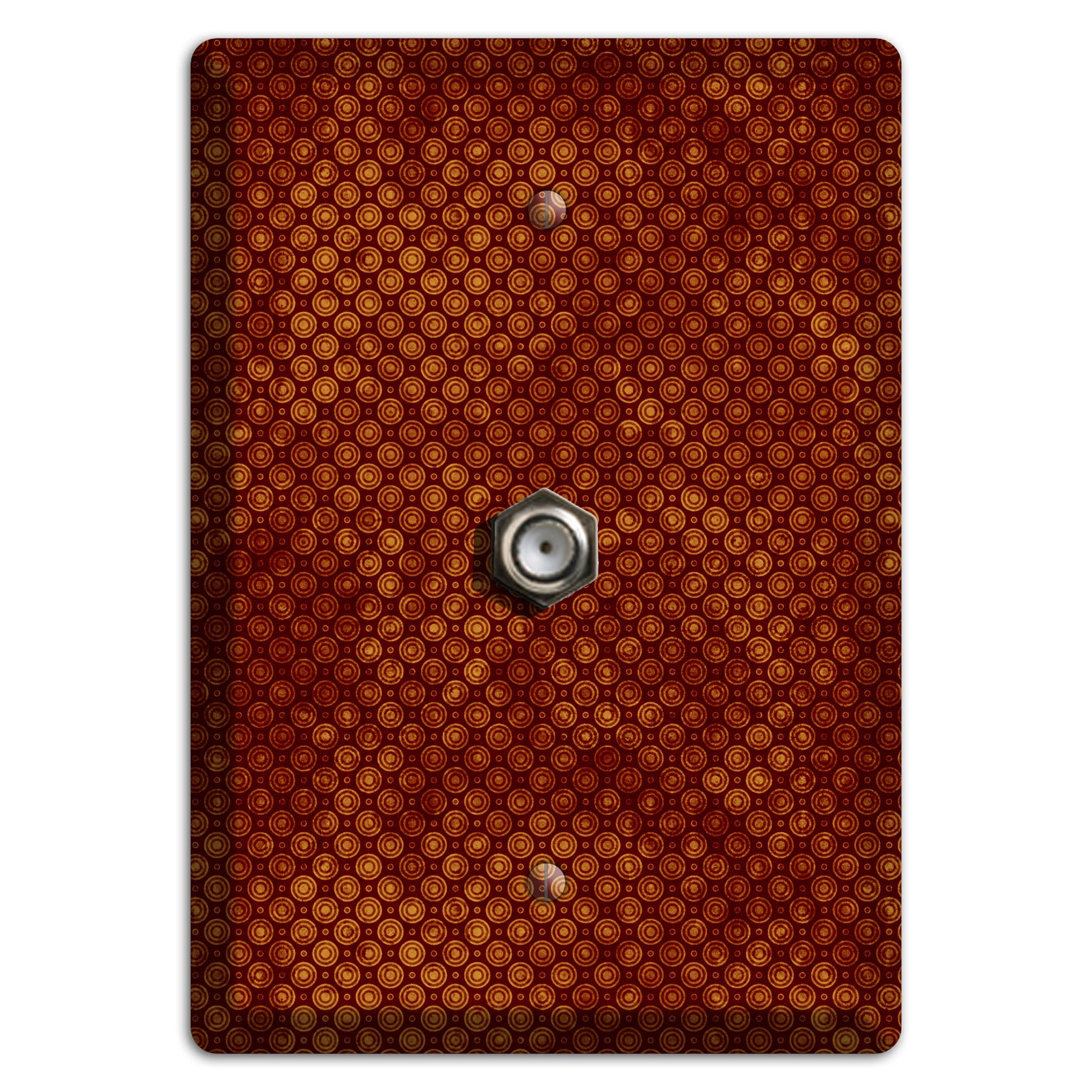 Maroon Tiny Circles Cable Wallplate