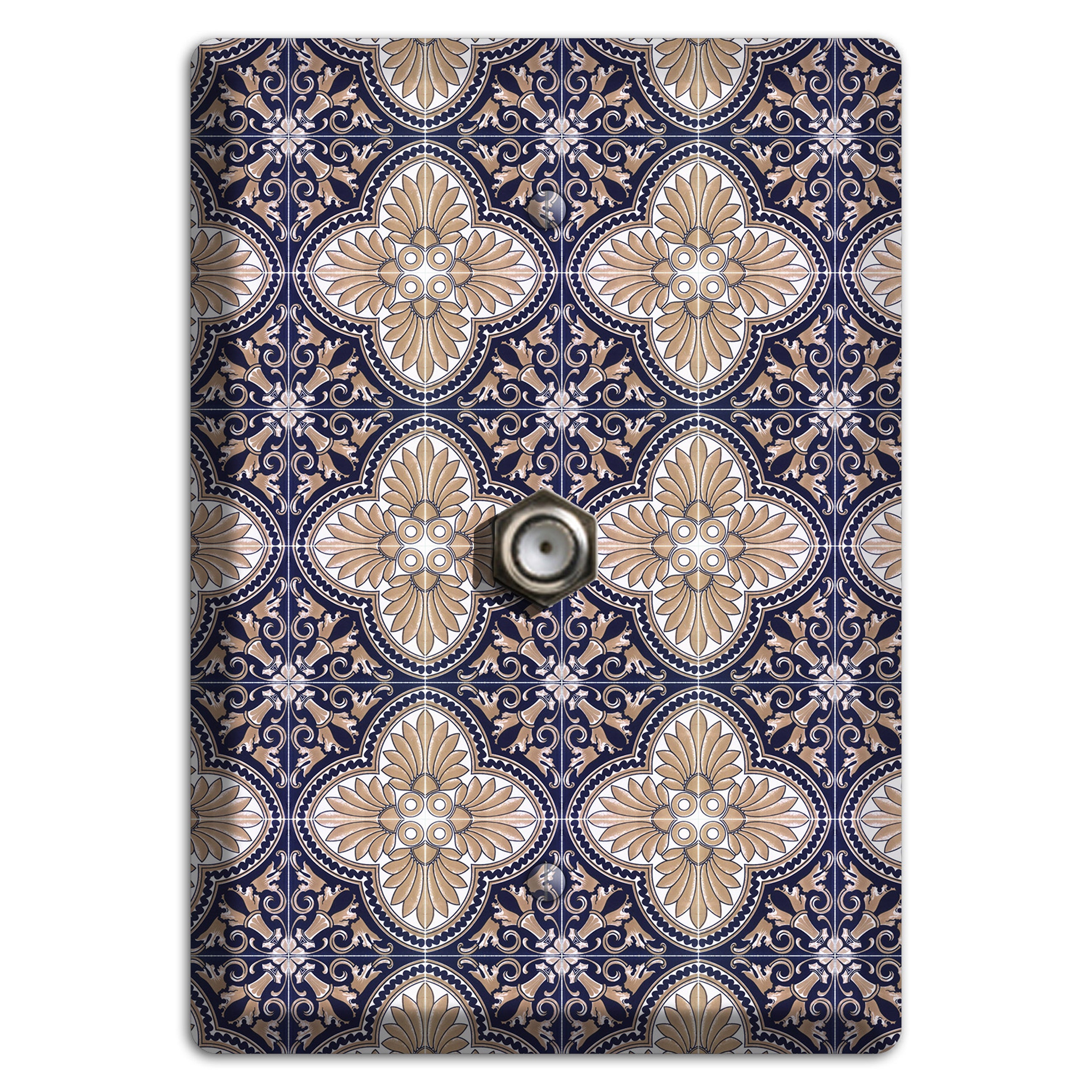Tavira Tiles 4 Cable Wallplate