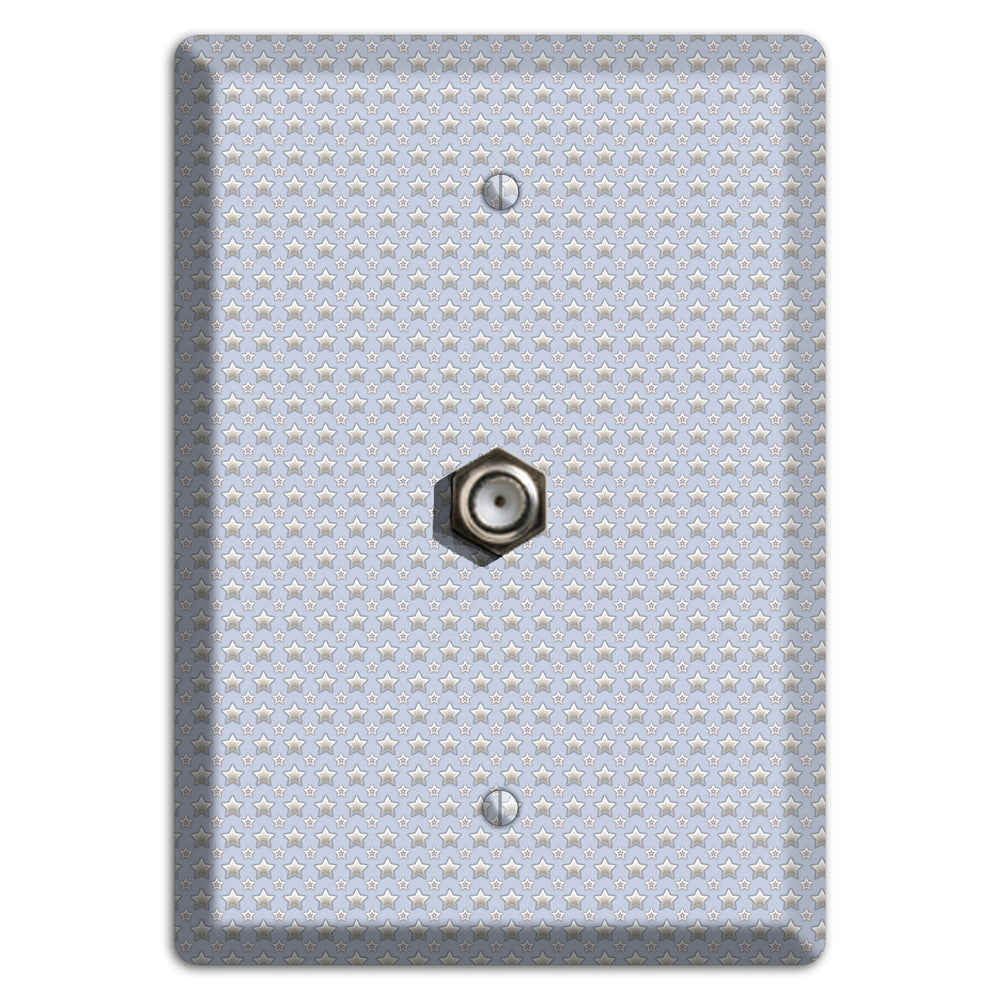 Grey Stars Cable Wallplate