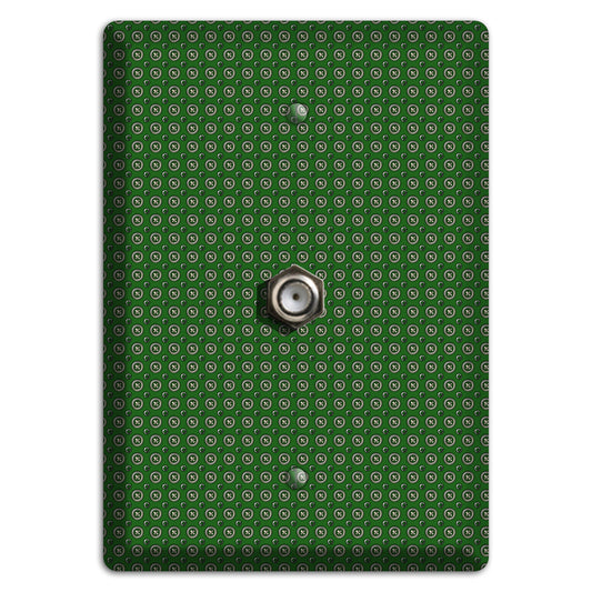 Green Concentric Dots Cable Wallplate