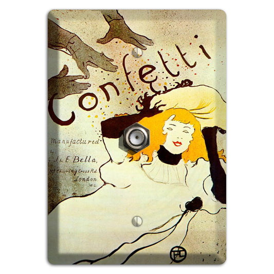 Confetti Vintage Poster Cable Wallplate