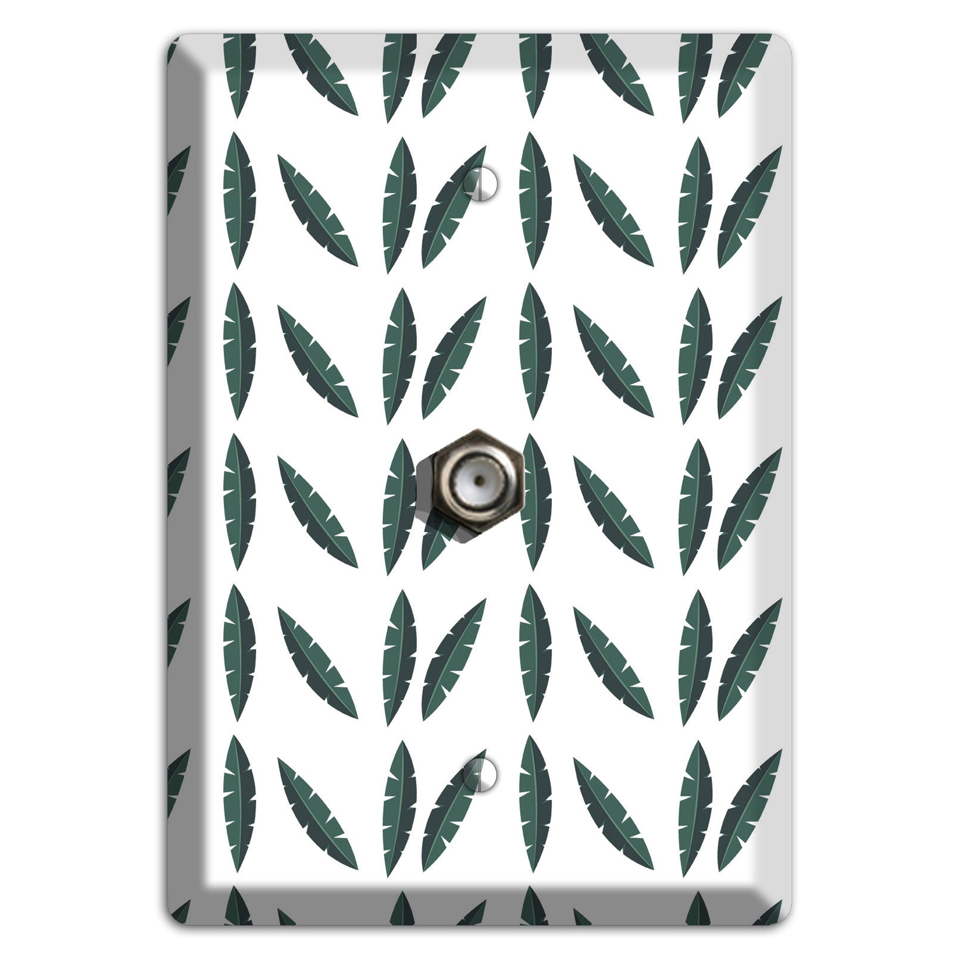 Leaves Style HH Cable Wallplate