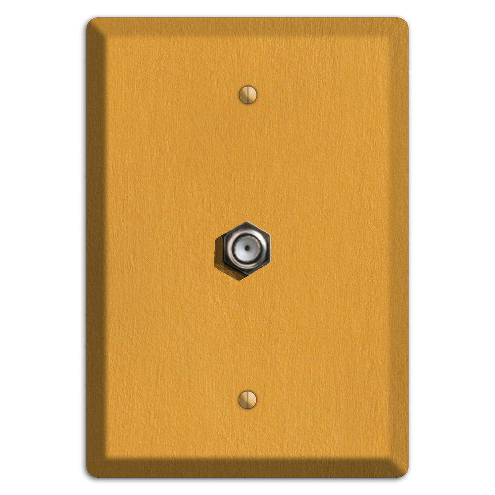 Stucco Yellow Cable Wallplate