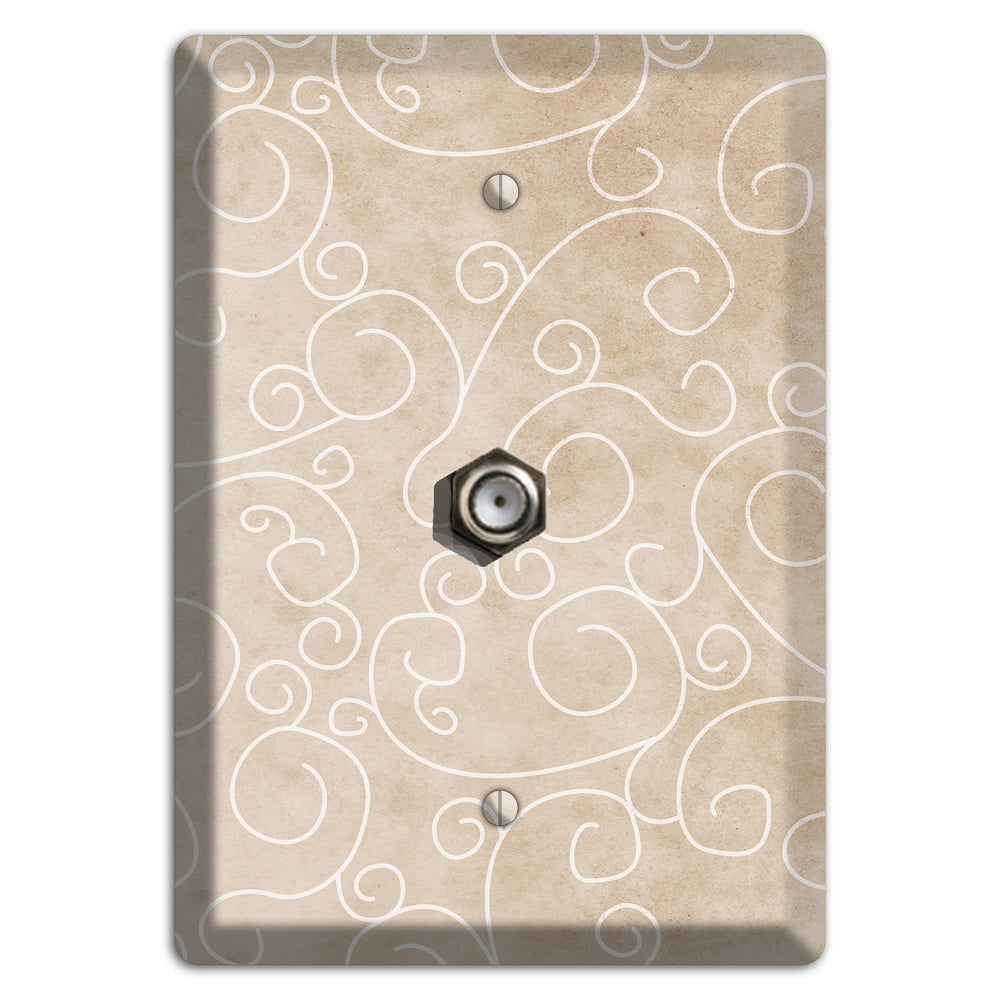 Wafer Neutral Texture Cable Wallplate