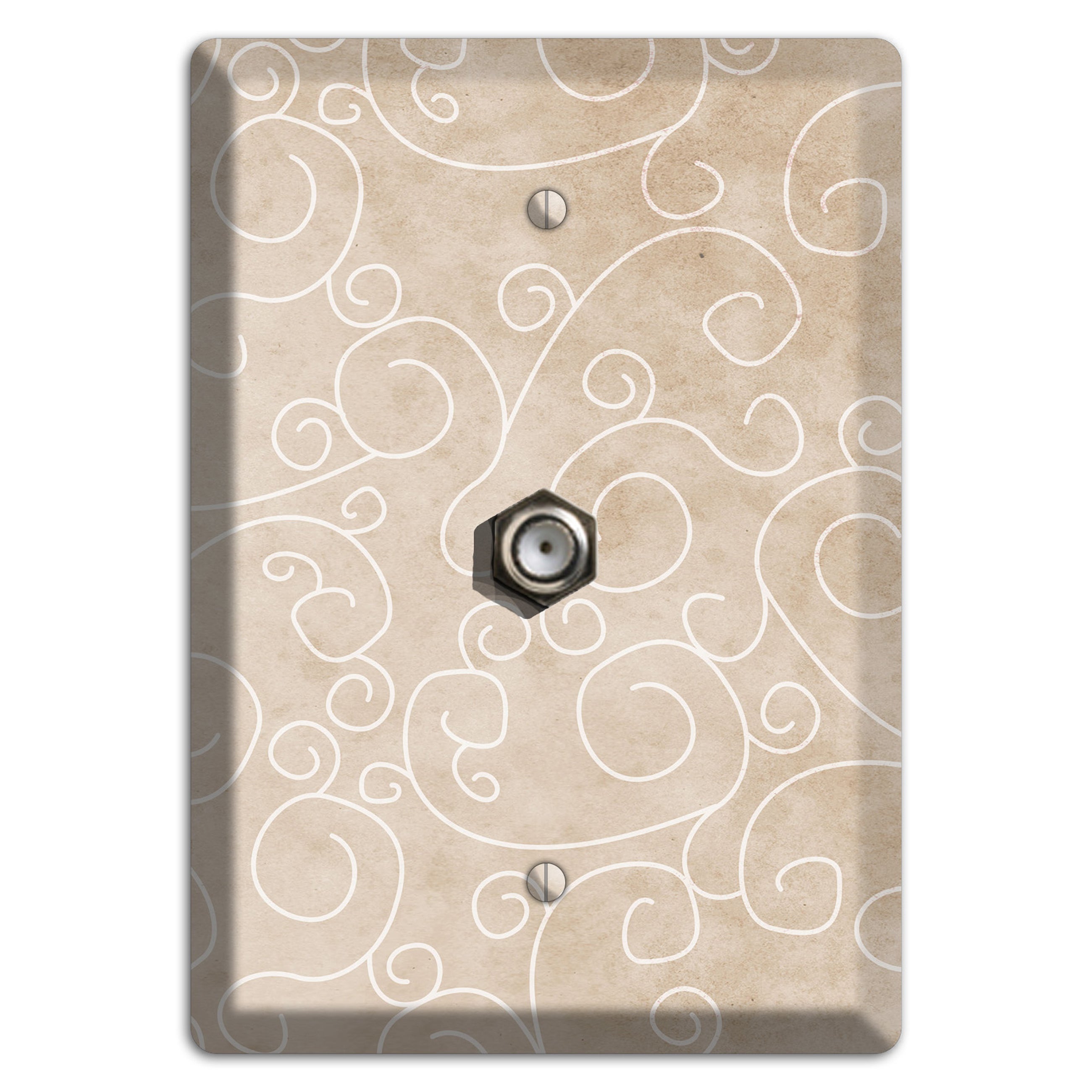 Wafer Neutral Texture Cable Wallplate