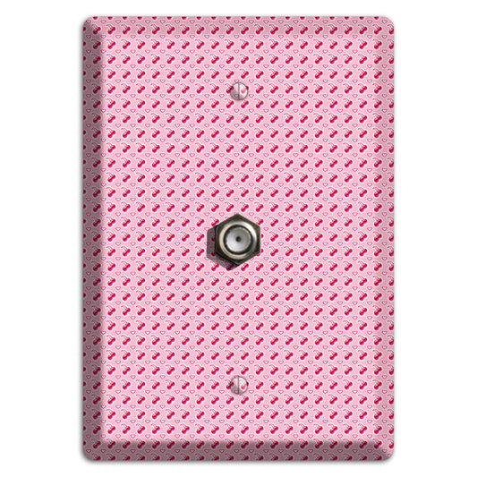 Pink with Cherries Cable Wallplate