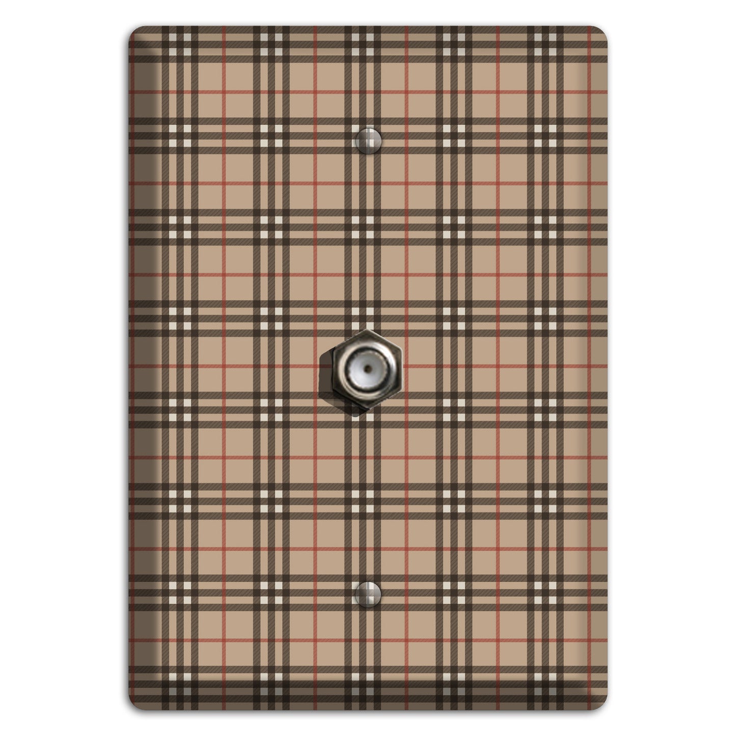 London Plaid Cable Wallplate