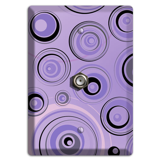 Lavender Circles Cable Wallplate