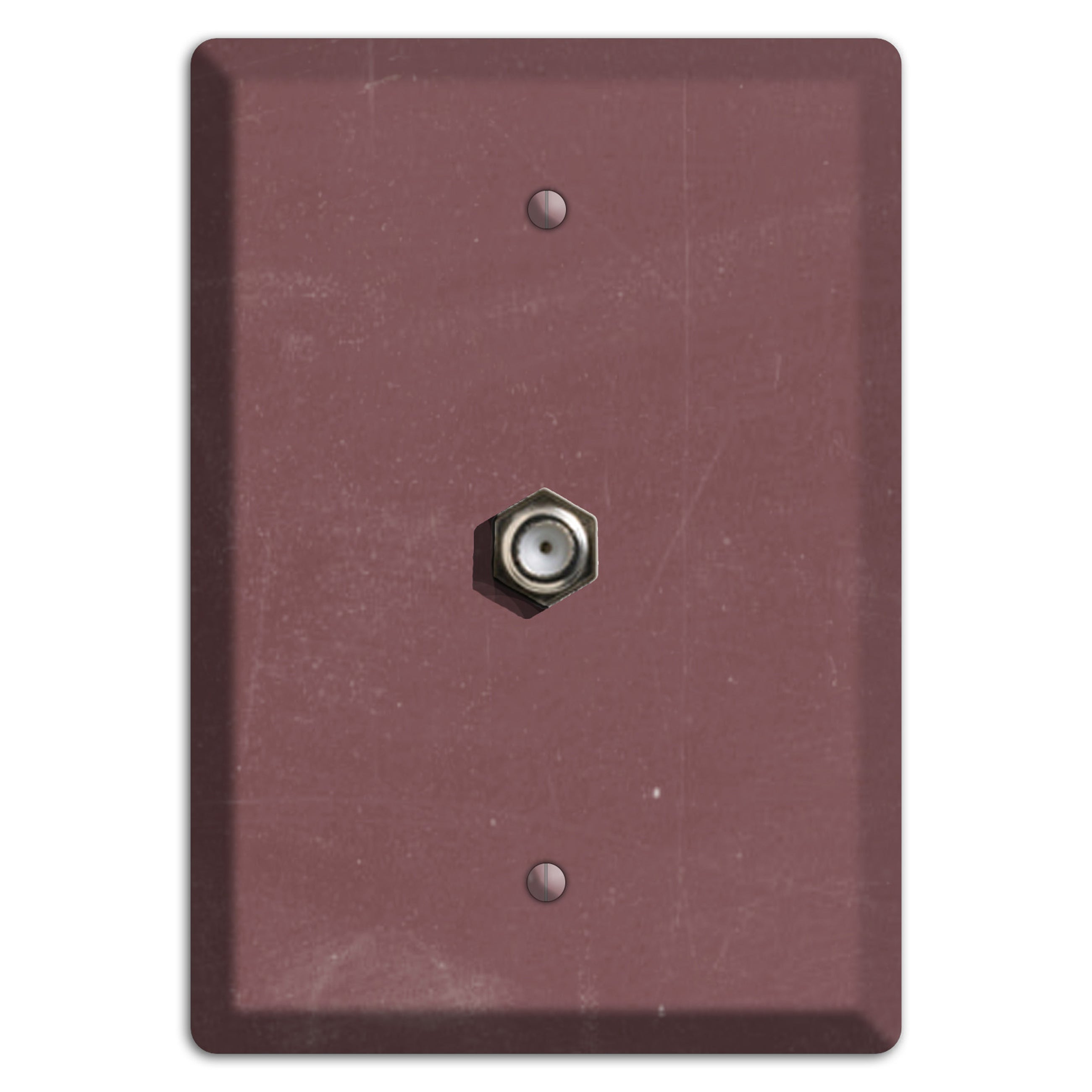 Chalk Dark Maroon Cable Wallplate
