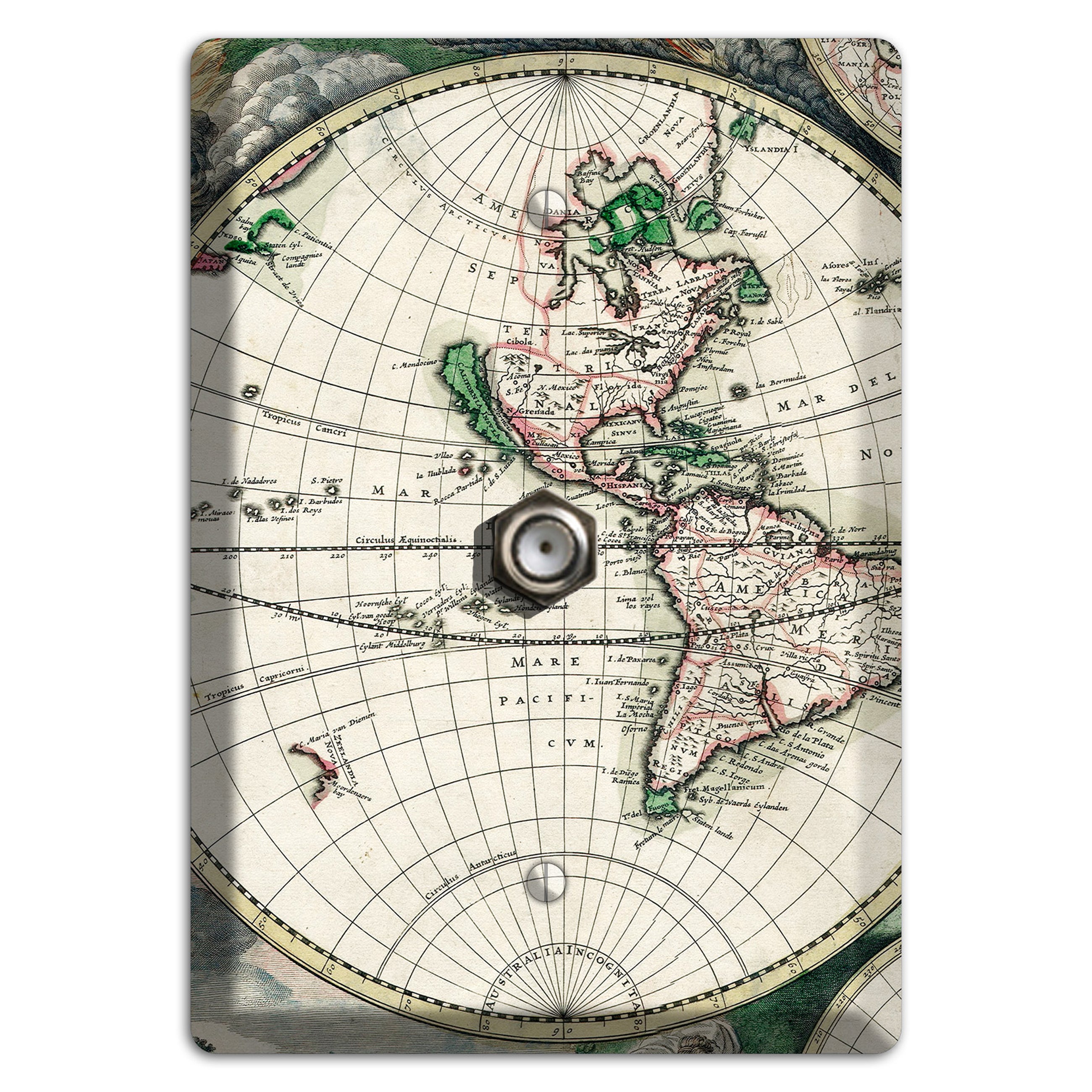 Global Map Cable Wallplate