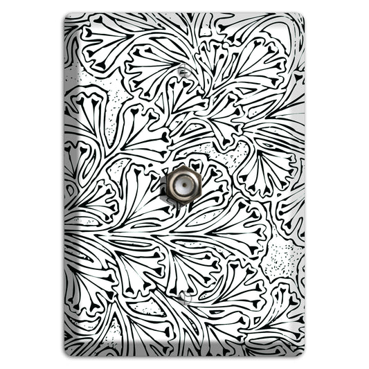 Deco Olive Interlocking Floral Cable Wallplate